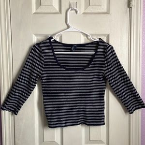 Forever 21 striped scoop neck top
